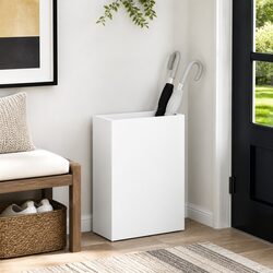White Rectangular Umbrella Stand - 40 x 20 x 55.5 cm