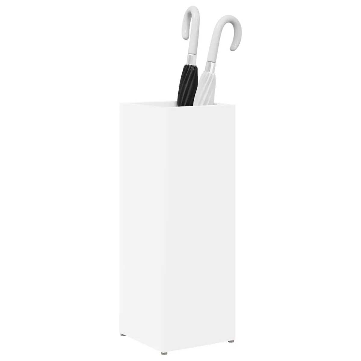 Umbrella Stand Storage Rack White Wooden Hallway Entryway Modern 20 x 20 x 55.5 cm