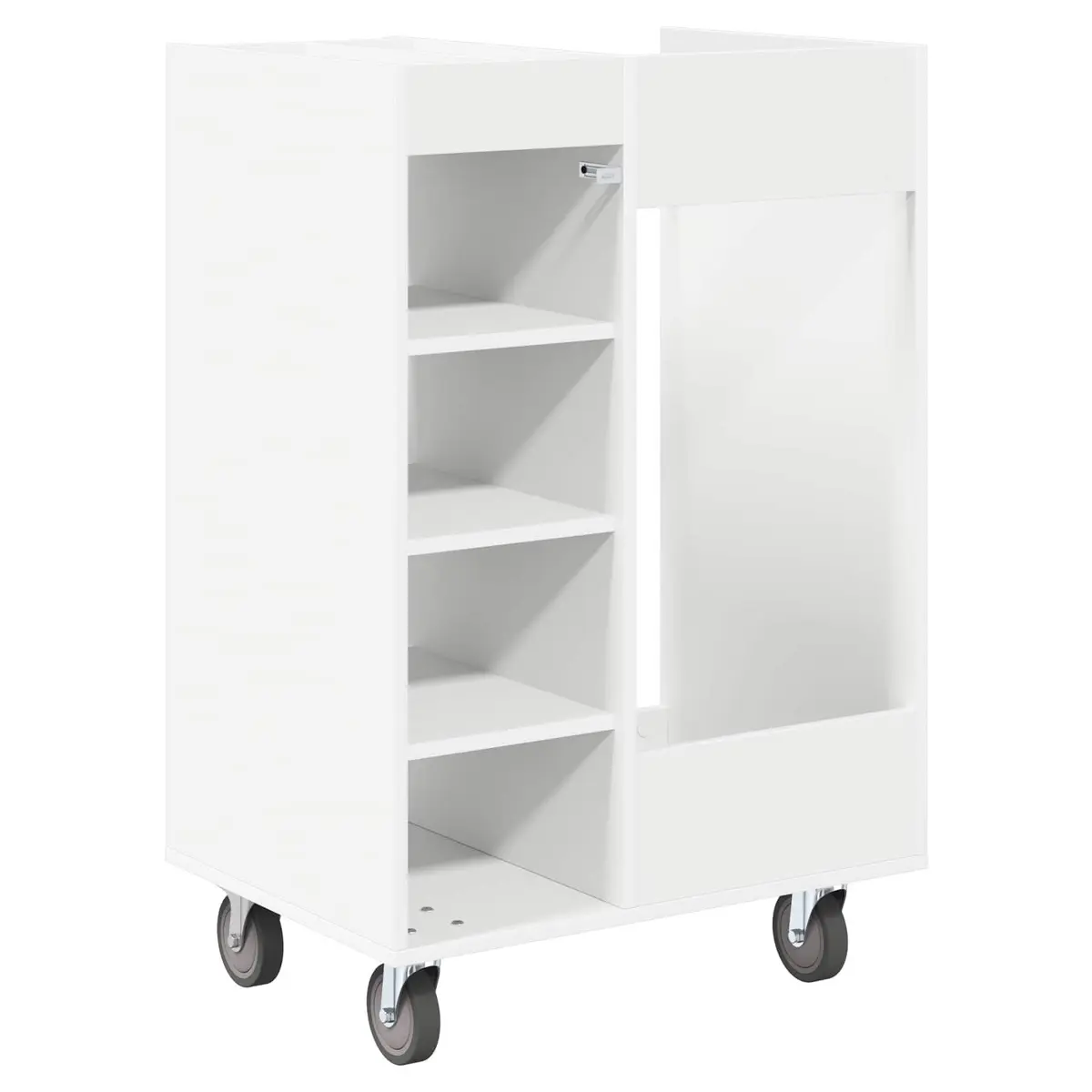 Golf Cabinet Storage Organizer Indoor Garage Shelving Unit White 65 x 45 x 98 cm