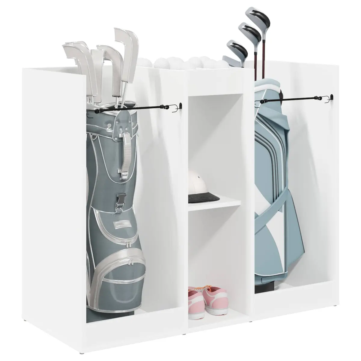 Wooden Golf Cabinet Storage Organizer Indoor 102 x 45 x 85.5 cm