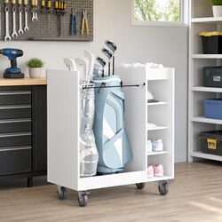 White Wooden Golf Cabinet Dimensions: 90 x 45 x 98 cm