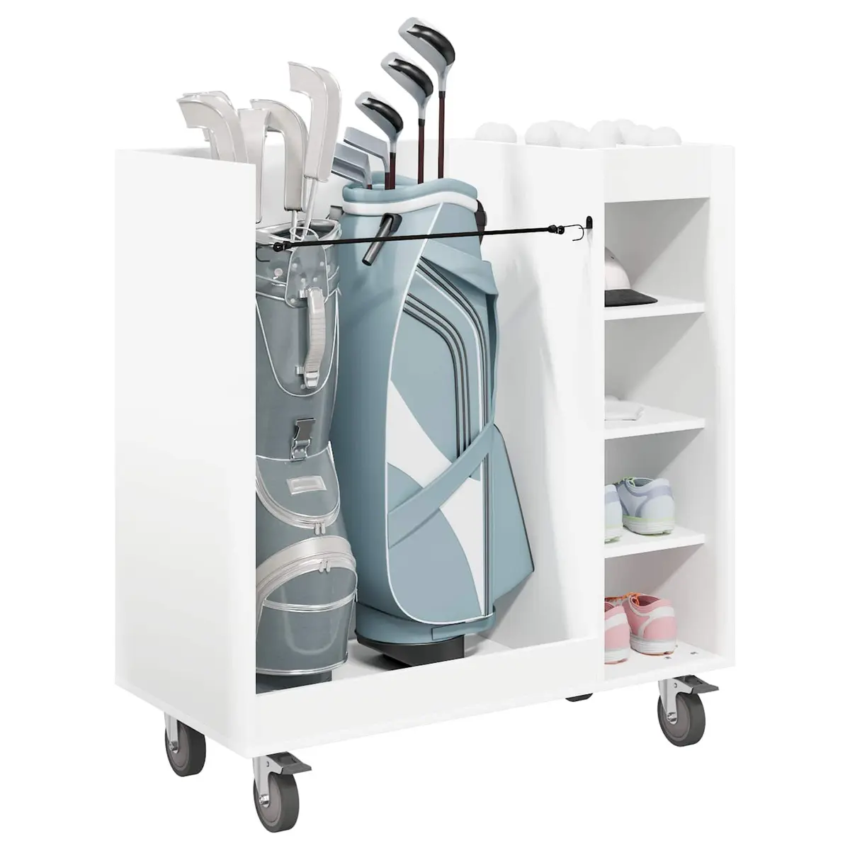Wooden Golf Cabinet Indoor Storage with Shelves 90 x 45 x 98 cm