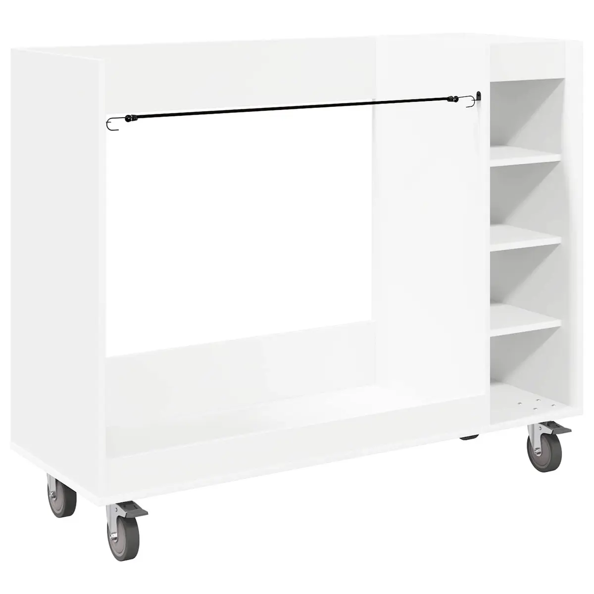 White Wooden Golf Cabinet Storage Organizer with Shelves Indoor Home Garage