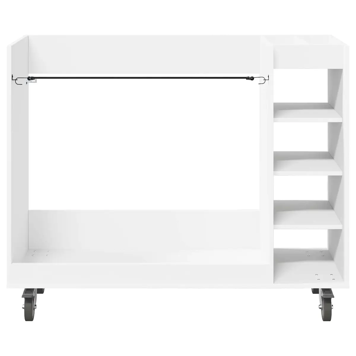 White Wooden Golf Cabinet Storage Organizer with Shelves Indoor Home Garage
