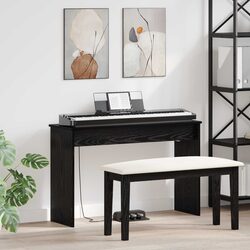 Keyboard Stand Specifications: 100x32x64cm, Black Oak