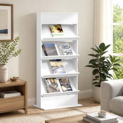 Specifications for White Engineered Wood Magazine Rack