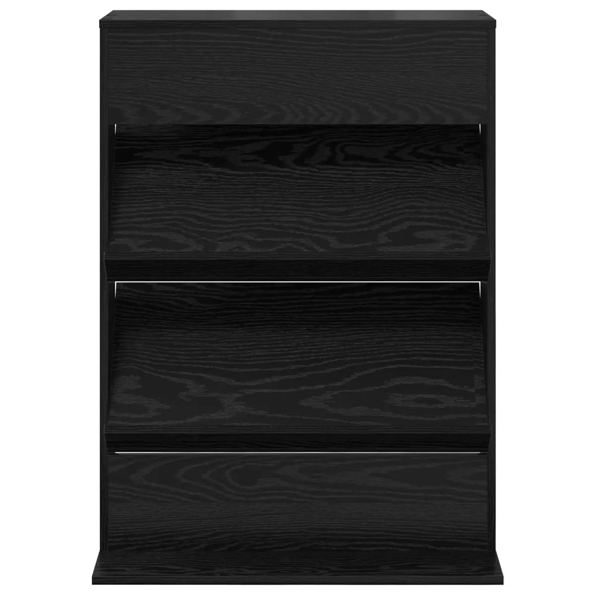 Magazine Rack Living Room Black Oak Engineered Wood Organiser