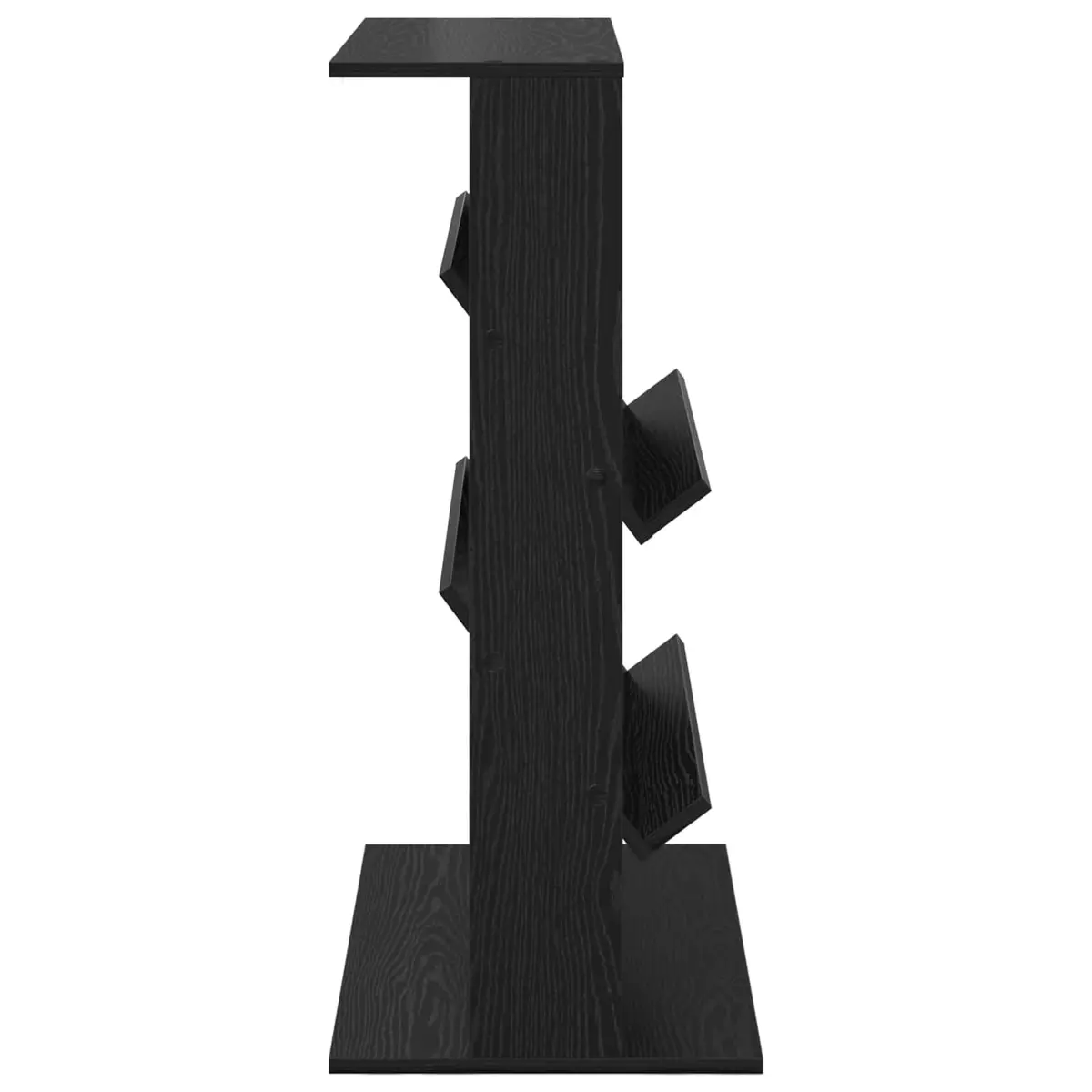 Magazine Rack Living Room Black Oak Engineered Wood Organiser