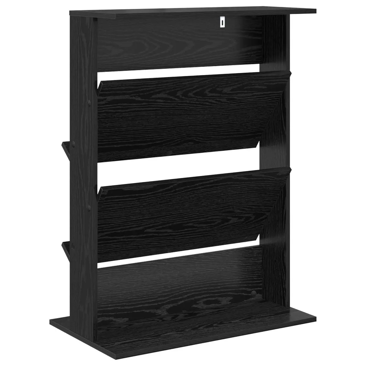 Magazine Rack Living Room Black Oak Engineered Wood Organiser