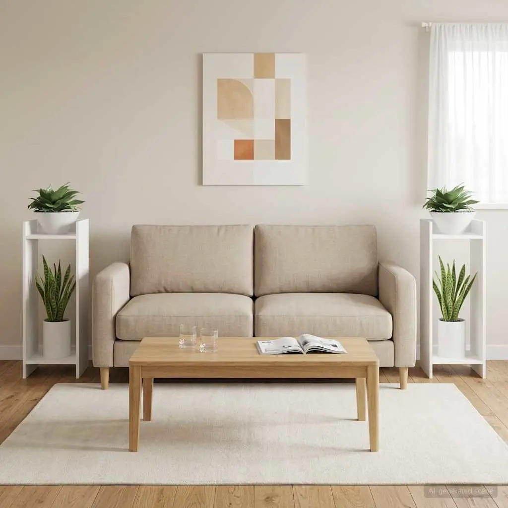 Plant Stand Indoor 30 x 30 x 80 cm Modern Vertical Space-Saving 2 Piece