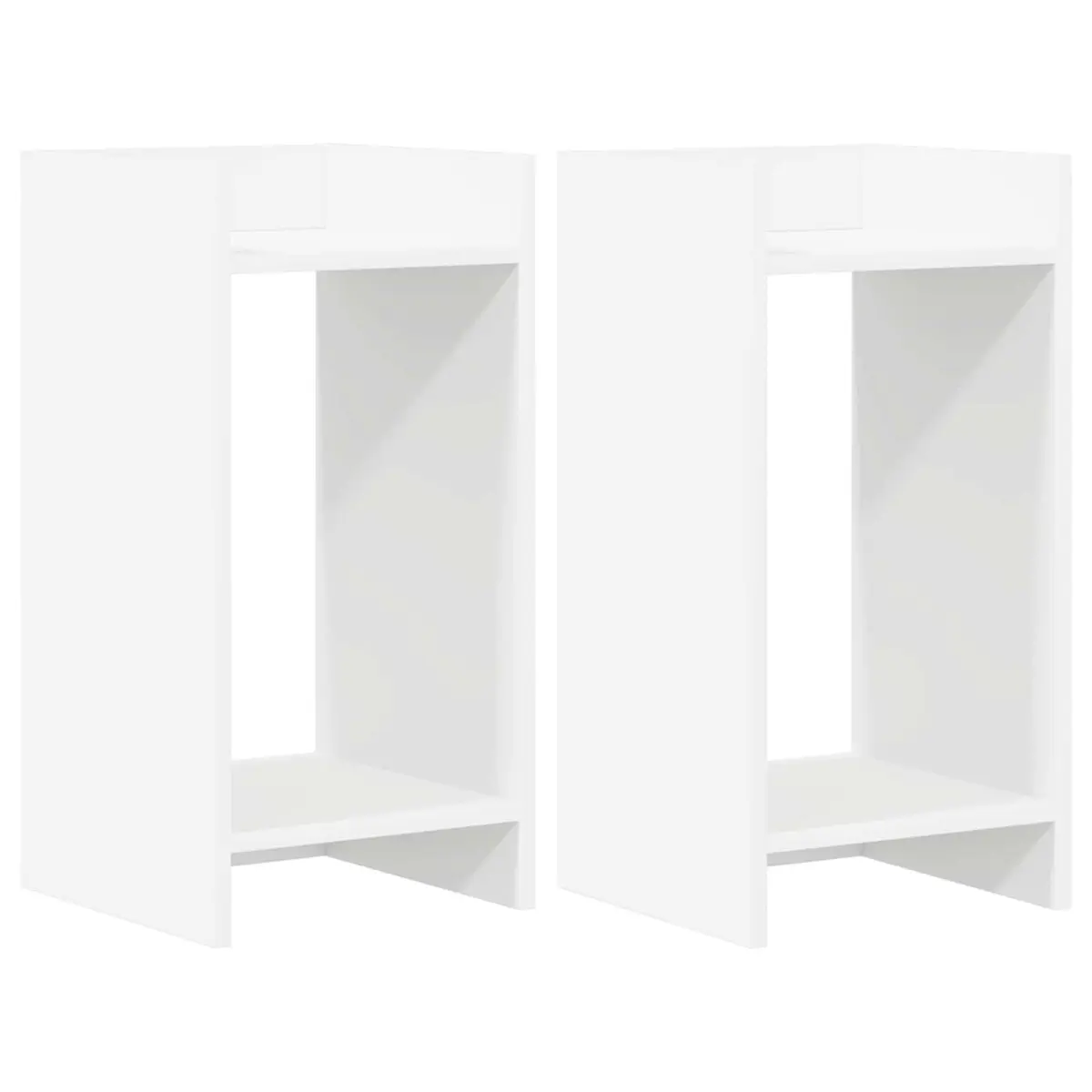 Plant Stand Indoor 30x30x60cm 2 Pcs White Engineered Wood Display Shelf