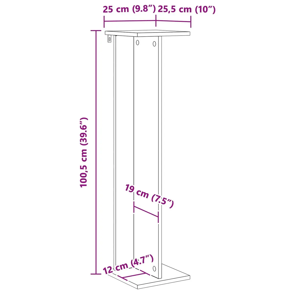 Plant Stand Indoor 25 x 25.5 x 100.5 cm Modern Multi-Tier Display 2 Piece