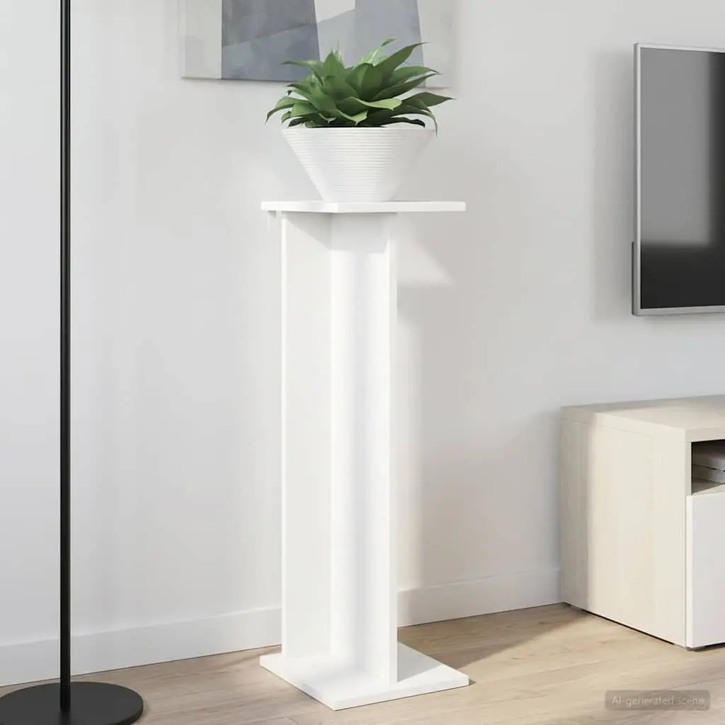 2-Piece White Plant Stand Set