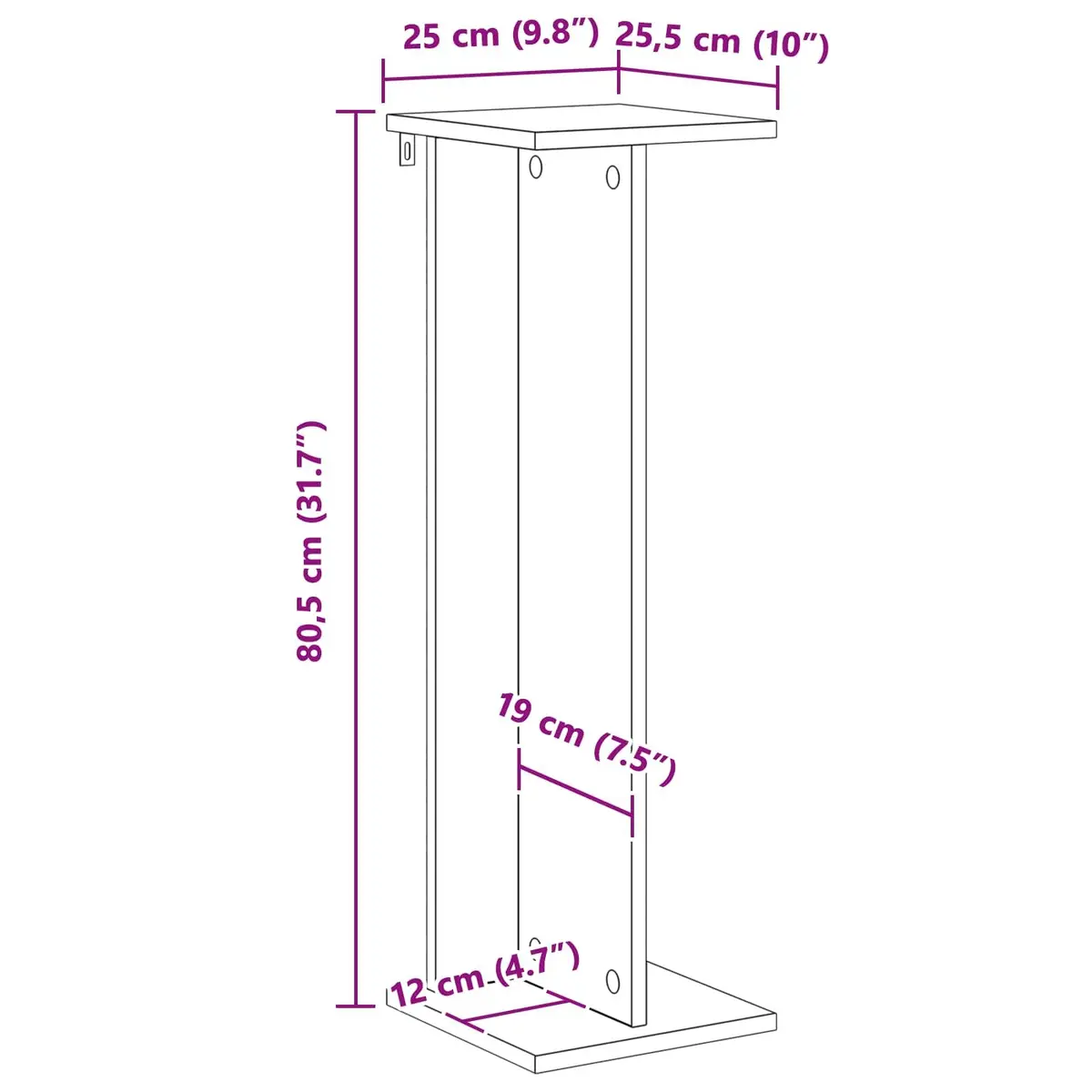 2-Piece White Plant Stand Set