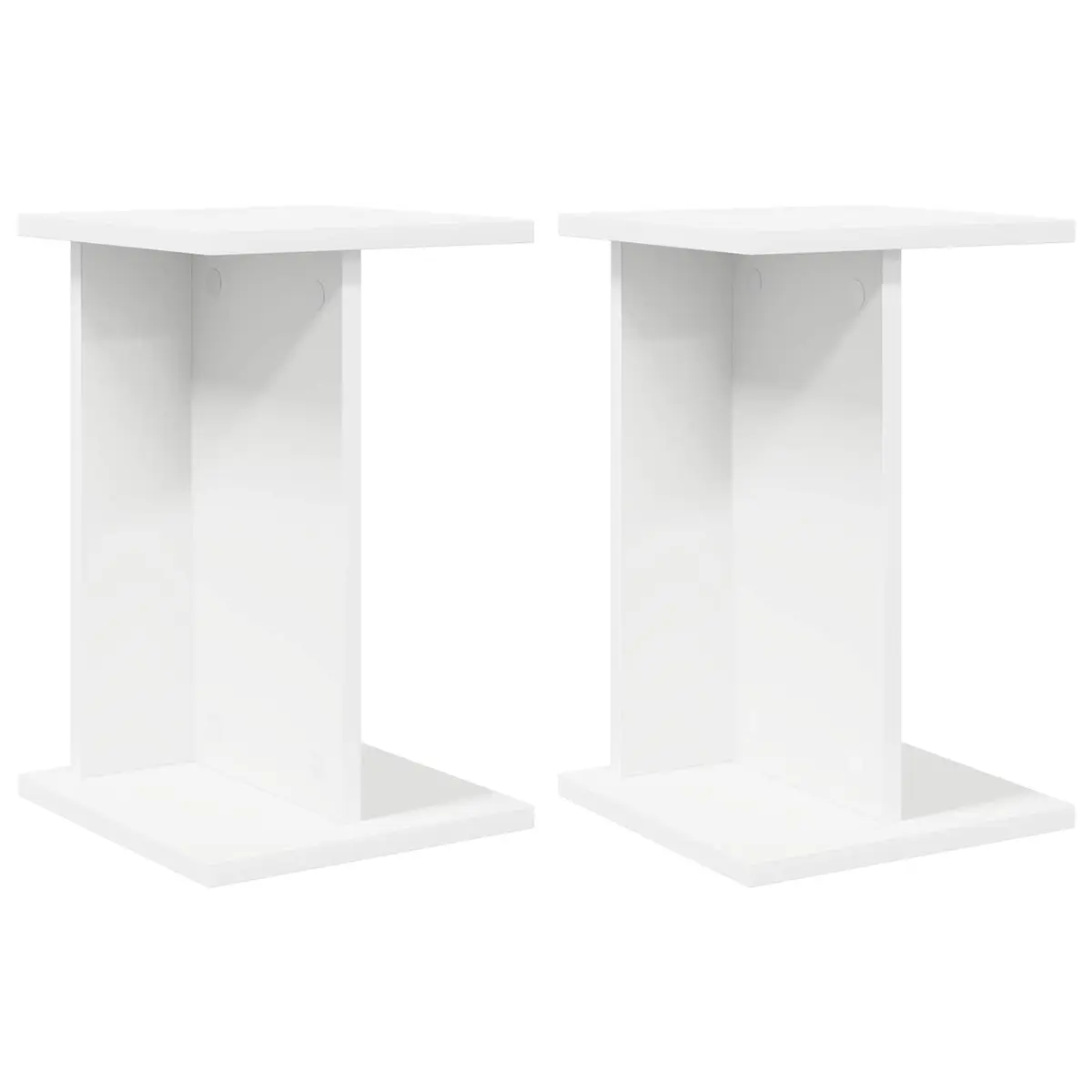 Plant Stand 2 pcs White Modern Multi-Tier Indoor Display Engineered Wood 40.5cm