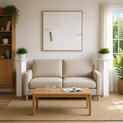 Plant Stand 2 pcs White Modern Contemporary Indoor Display Ø40 x 100 cm
