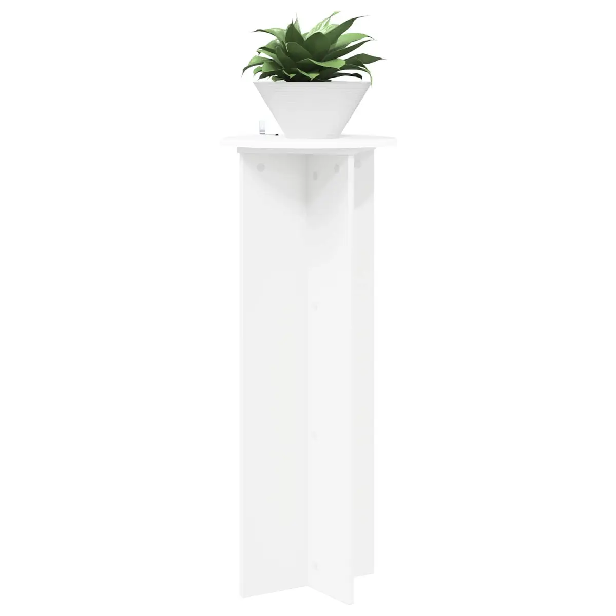 Plant Stand Indoor 2 Piece White Modern Contemporary Ø40 x 100 cm
