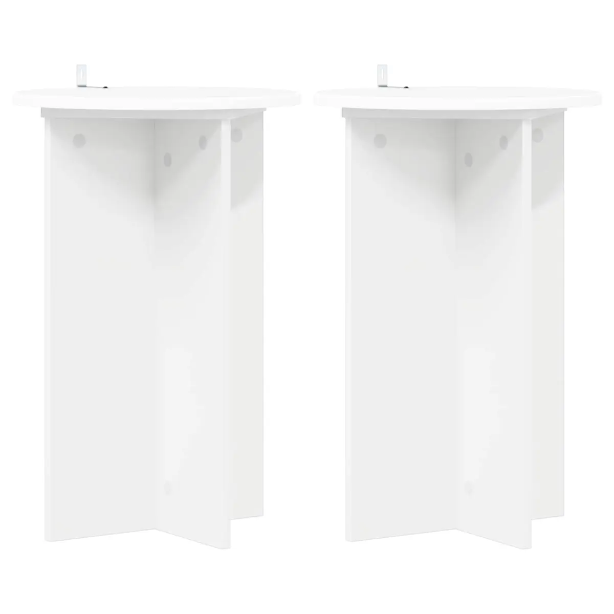 White Plant Stand Set, Ø40 cm, Indoor Use