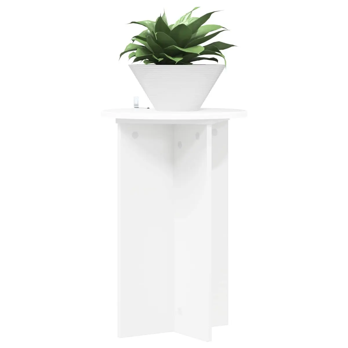 White Plant Stand Set, Ø40 cm, Indoor Use