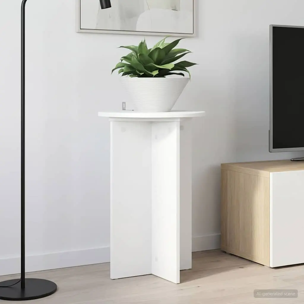 White Plant Stand Set, Ø40 cm, Indoor Use