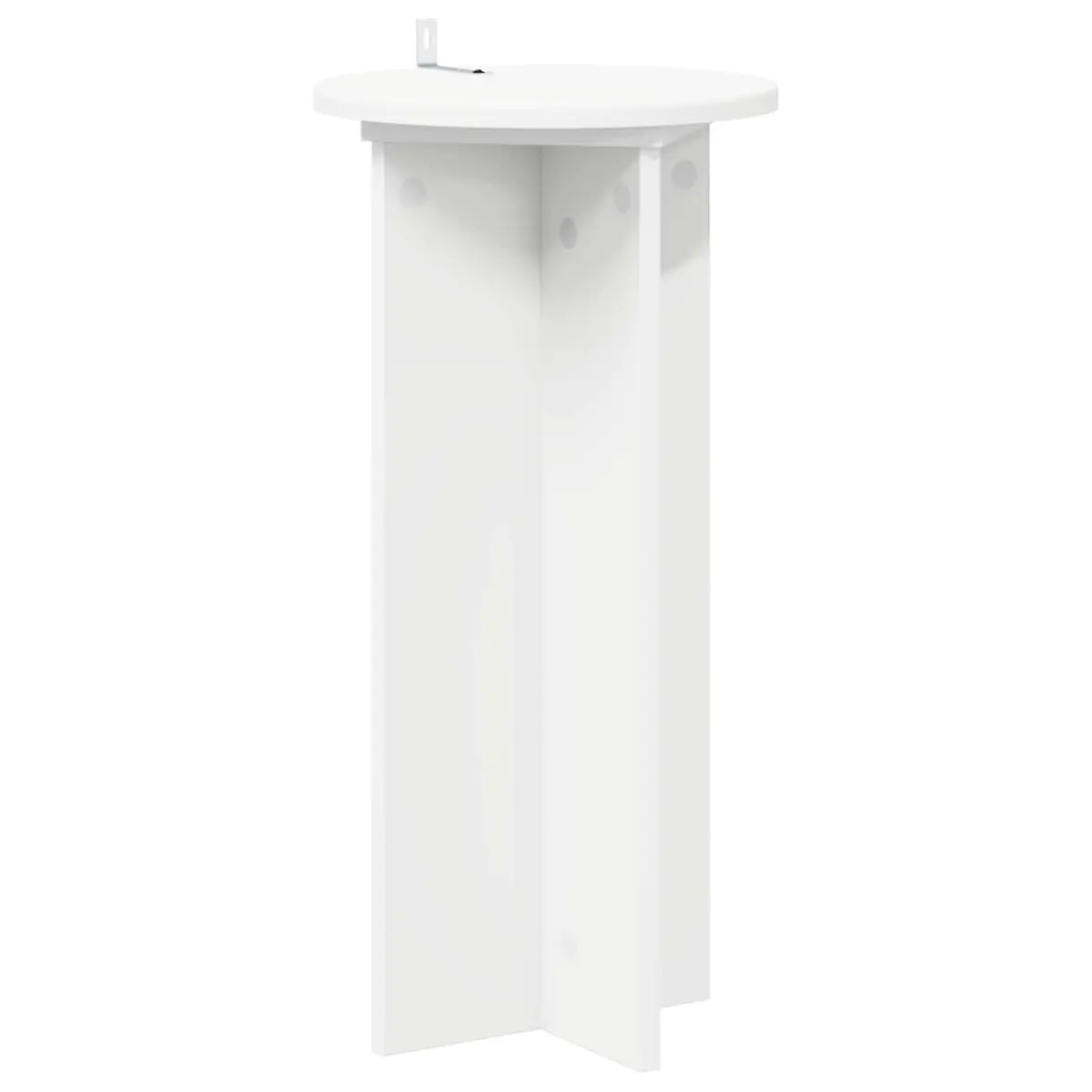 Plant Stand Indoor Use Set of 2 White Ø29.5 x 60 cm Modern Engineered Wood Display