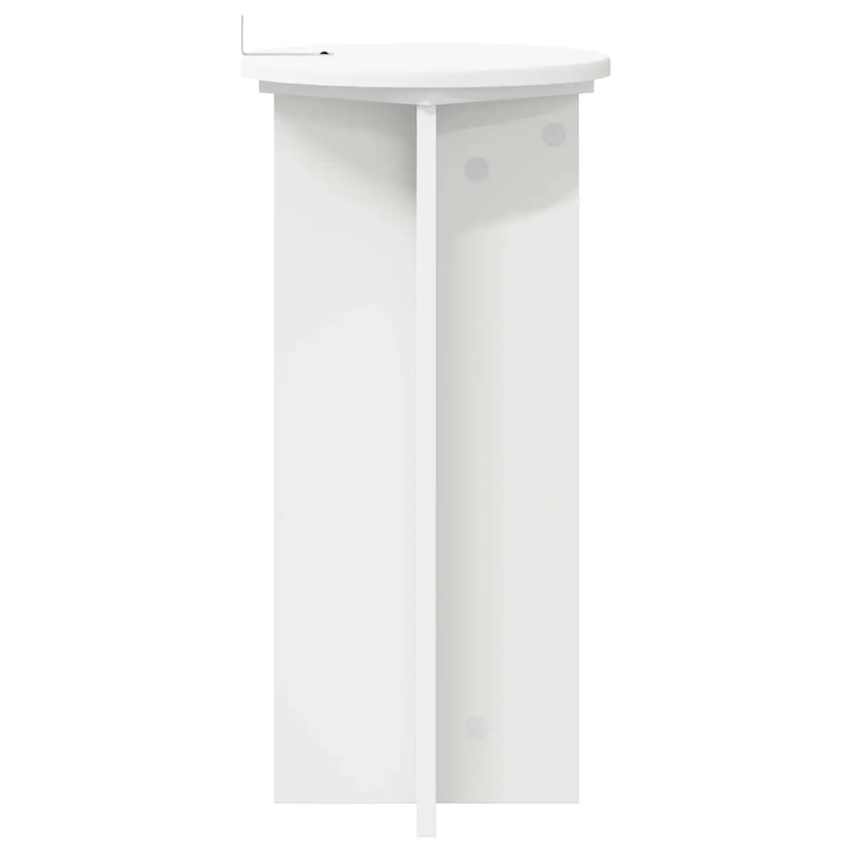 Plant Stand Indoor Use Set of 2 White Ø29.5 x 60 cm Modern Engineered Wood Display