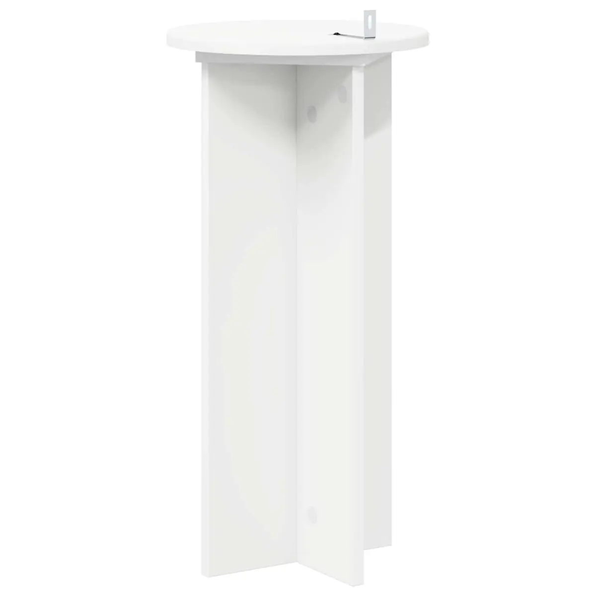 Plant Stand Indoor Use Set of 2 White Ø29.5 x 60 cm Modern Engineered Wood Display