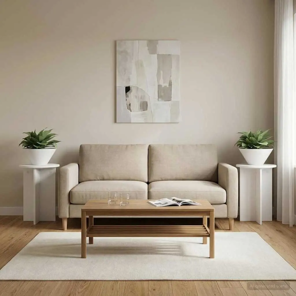 Plant Stand 2 Pieces White Ø40 x 40cm Engineered Wood