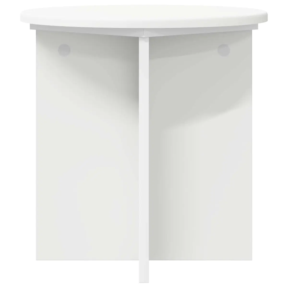 Plant Stand 2 Pieces White Ø40 x 40cm Engineered Wood