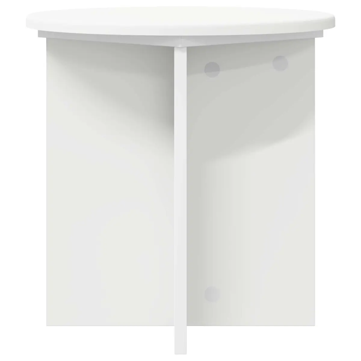 Plant Stand 2 Pieces White Ø40 x 40cm Engineered Wood