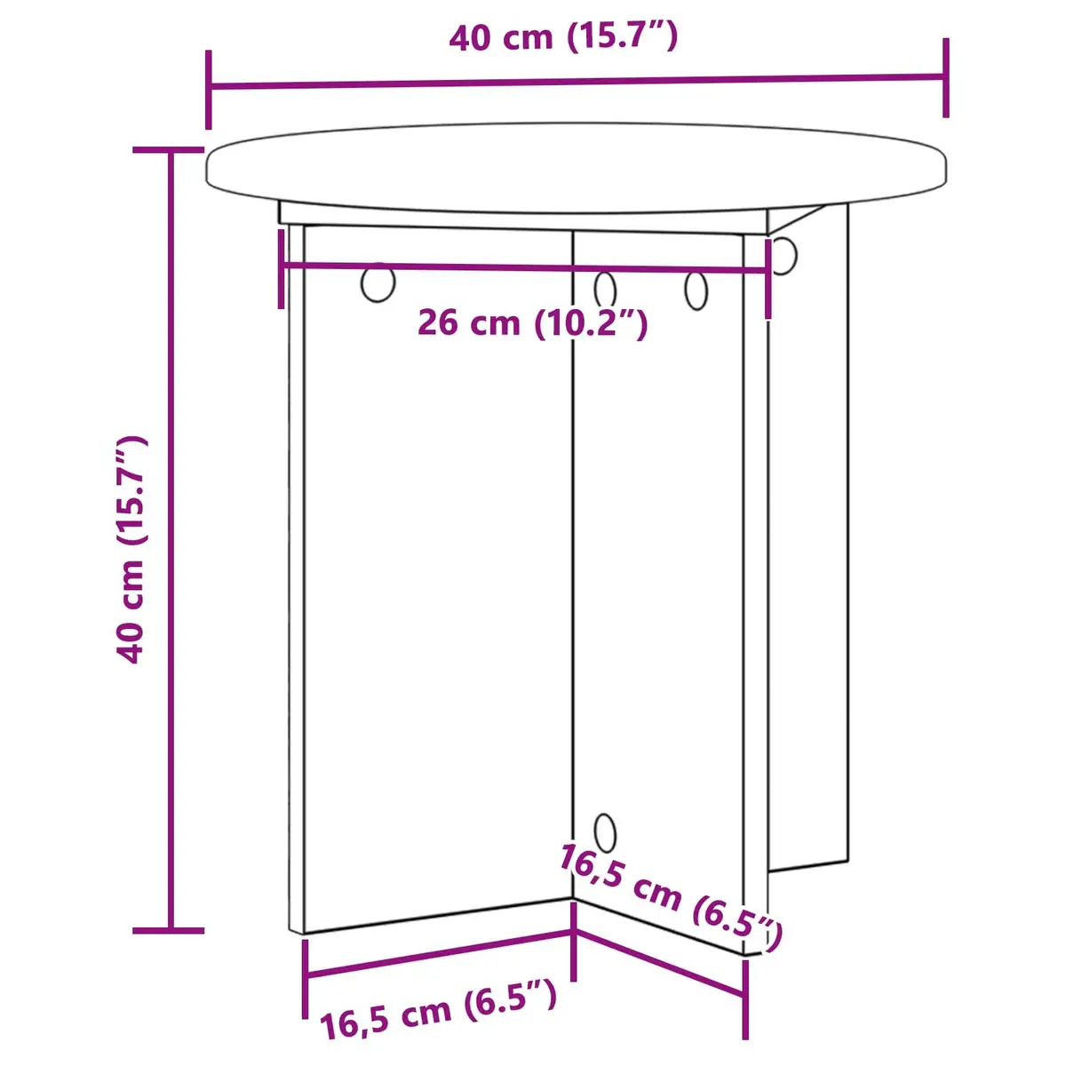 Plant Stand 2 Pieces White Ø40 x 40cm Engineered Wood