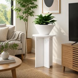 2-Piece White Indoor Plant Stand - 29.5 x 40 cm