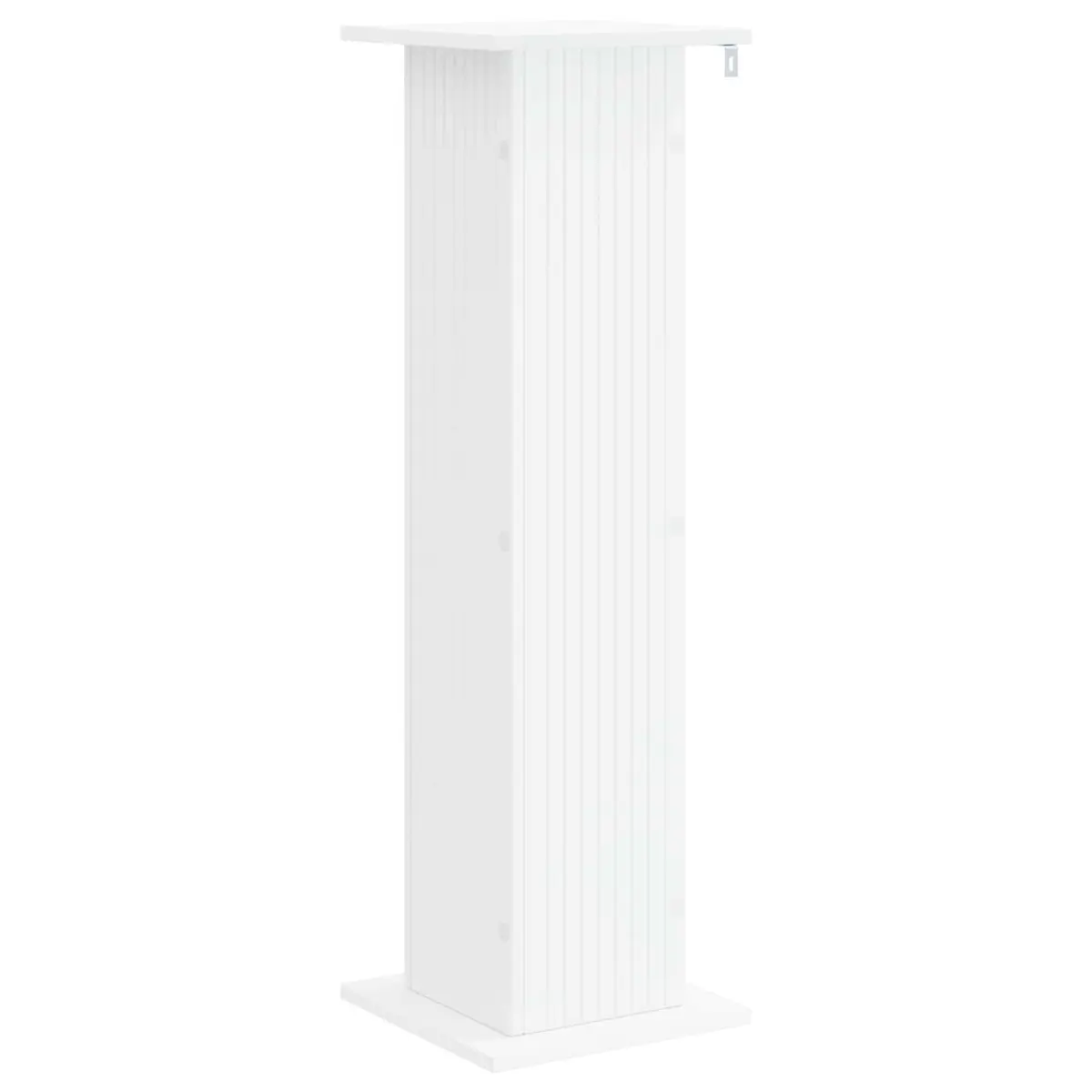 Plant Stand Indoor Use 2 Pieces White Engineered Wood Display Riser