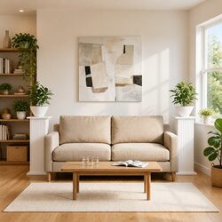 Plant Stand 2 Pieces White Indoor Display Riser Home Garden Décor 30.5 x 30 x