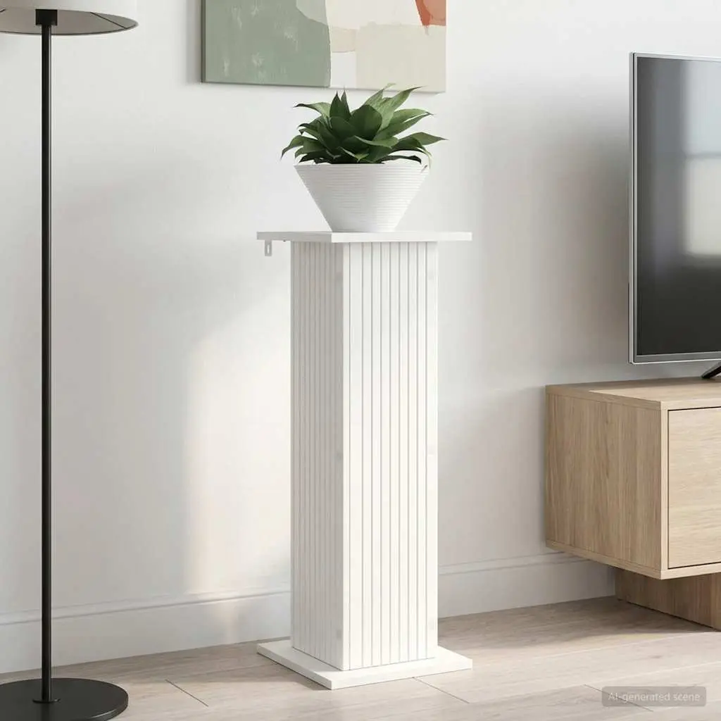 Plant Stand Indoor Display Riser 30.5 x 30 x 80.5 cm 2 Pieces White Home Garden Décor