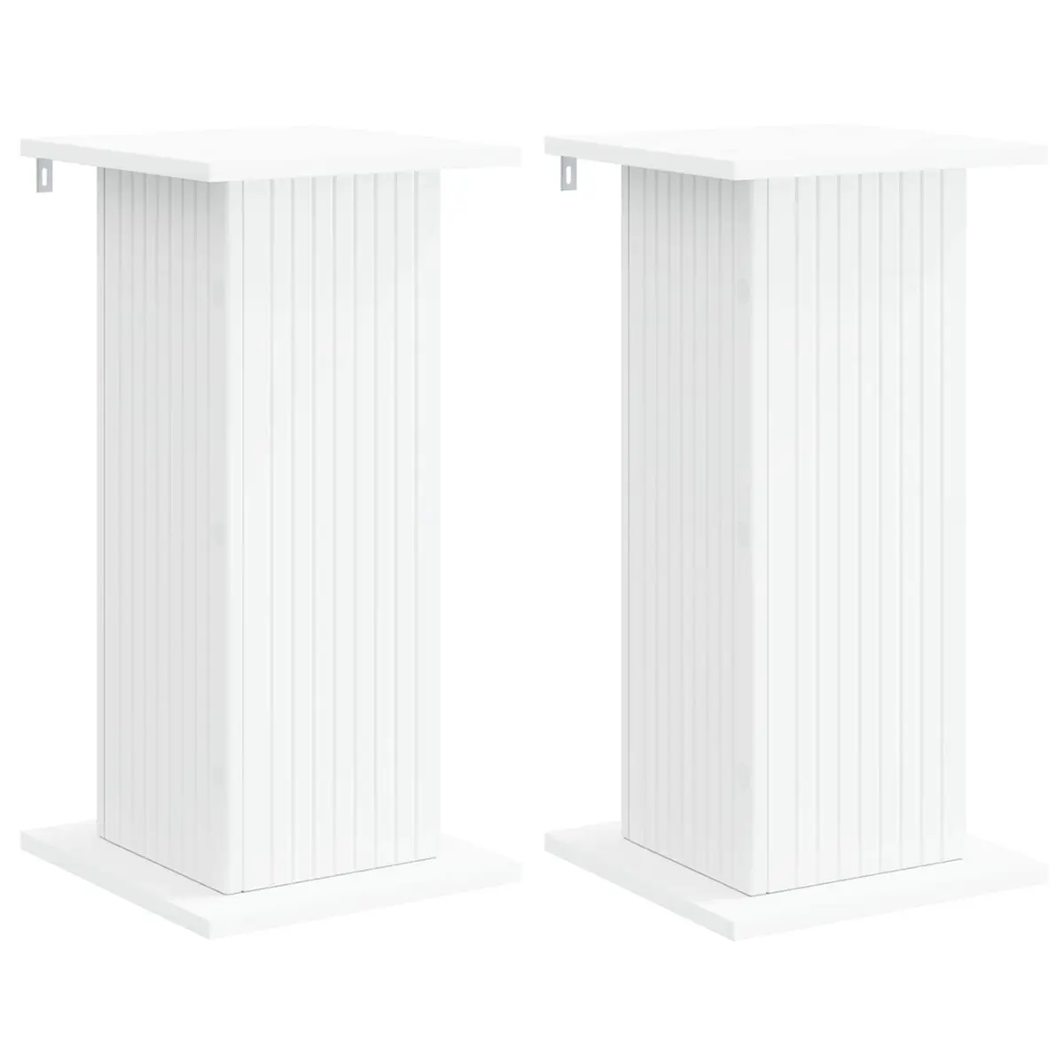Plant Stand Indoor 2 Pieces White Modern Display Shelving Unit