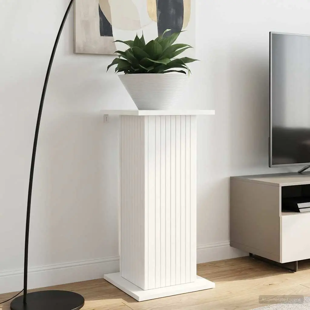 Plant Stand Indoor 2 Pieces White Modern Display Shelving Unit
