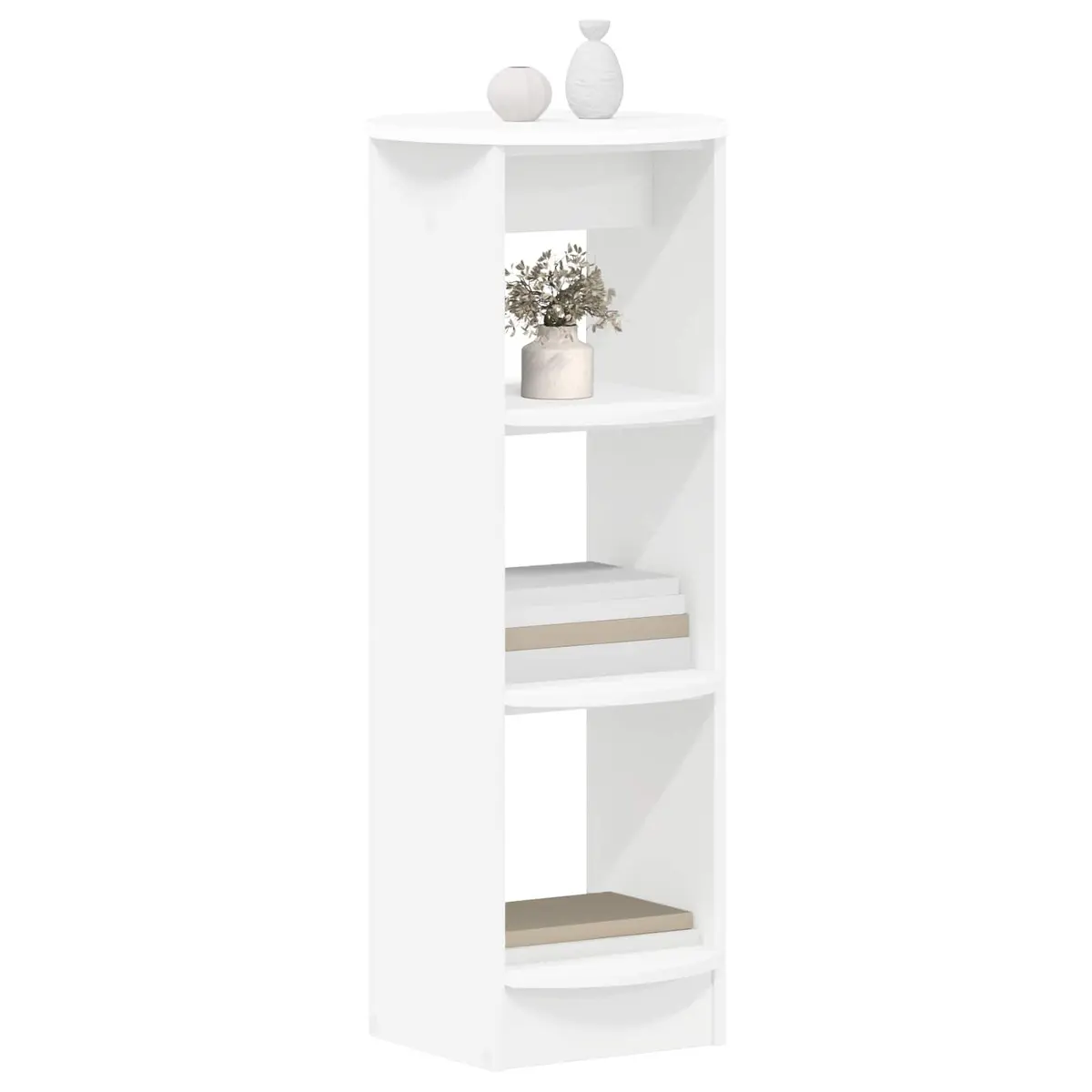 Side Cabinet White Storage Unit Modern Engineered Wood 40x40x100cm