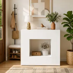Console Table Dimensions: 82x29x74cm with Shelves and Drawers