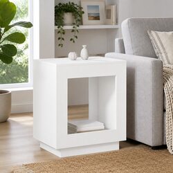 Specifications of the End Table White Engineered Wood 60 x 40 x 65 cm