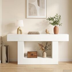 White Console Table Specifications: 160cm Minimalist Design