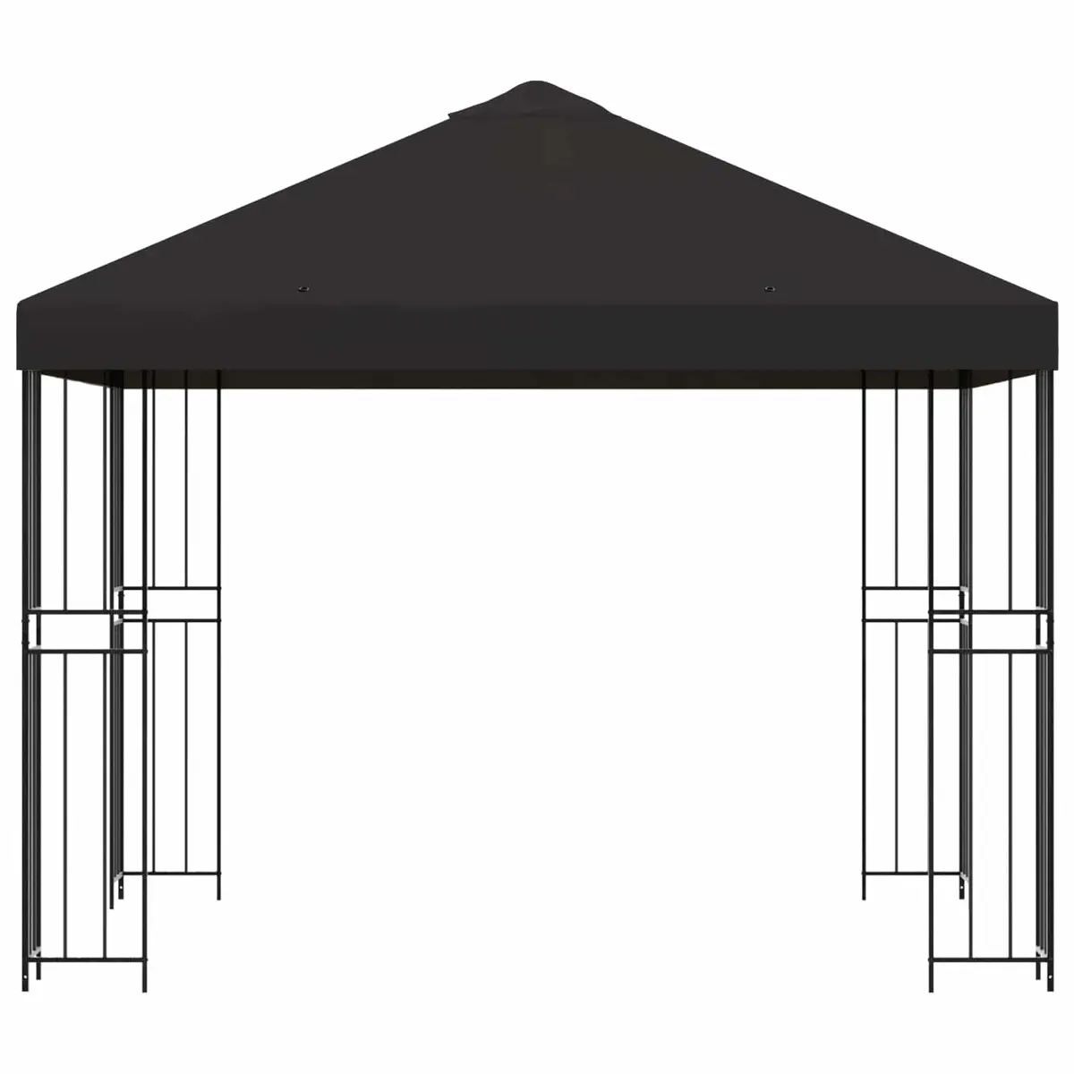 Gazebo outdoor garden 3x3m anthracite polyester steel frame patio shelter
