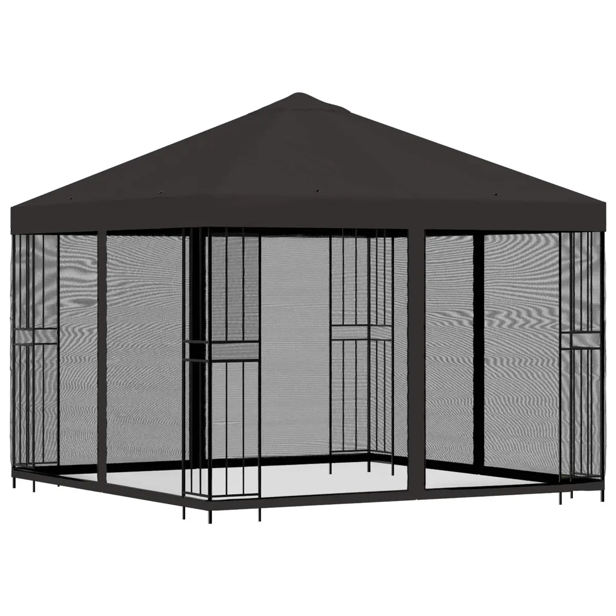 Garden Gazebo Outdoor Canopy 3x3m with Sidewalls Anthracite for Patio Shade