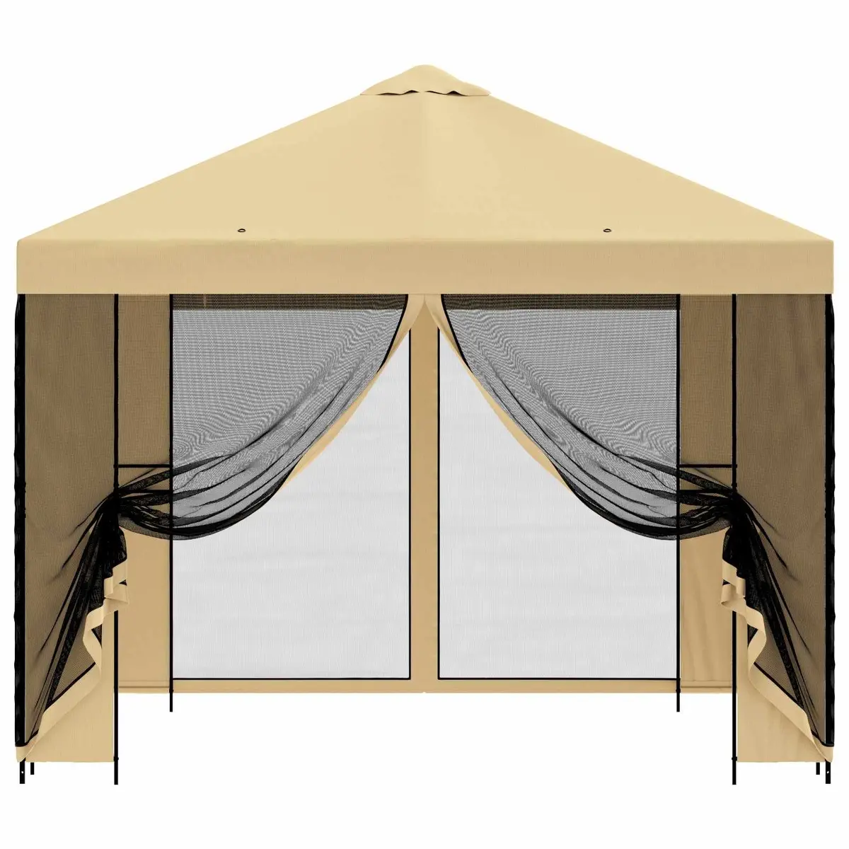 3x3m Cream Polyester Gazebo