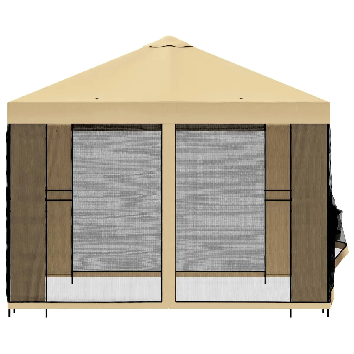 3x3m Cream Polyester Gazebo