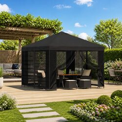 3x3m Gazebo with Steel Frame and Polyester Cover