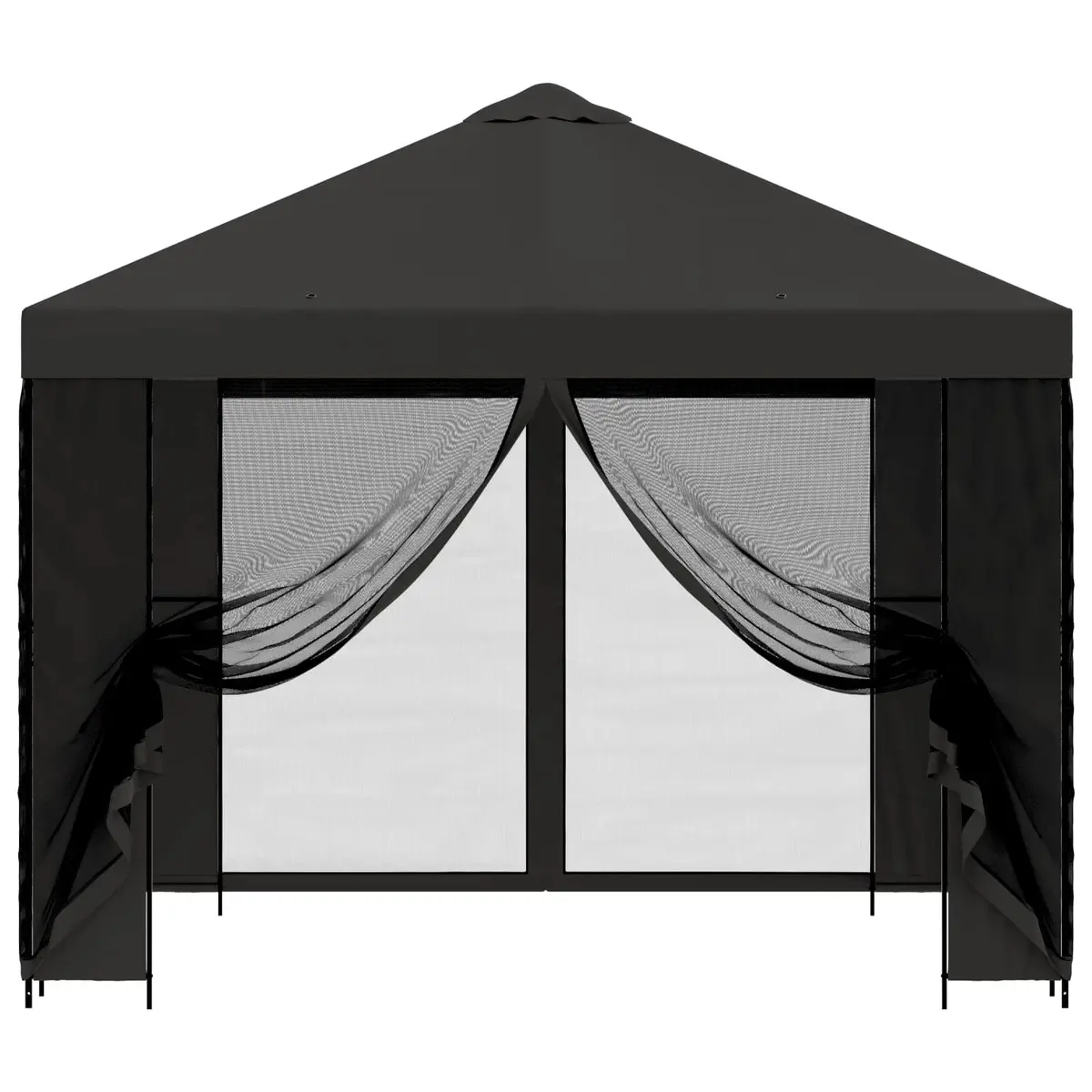 Garden Gazebo 3x3m Outdoor Canopy Shade Structure with Sidewalls Anthracite