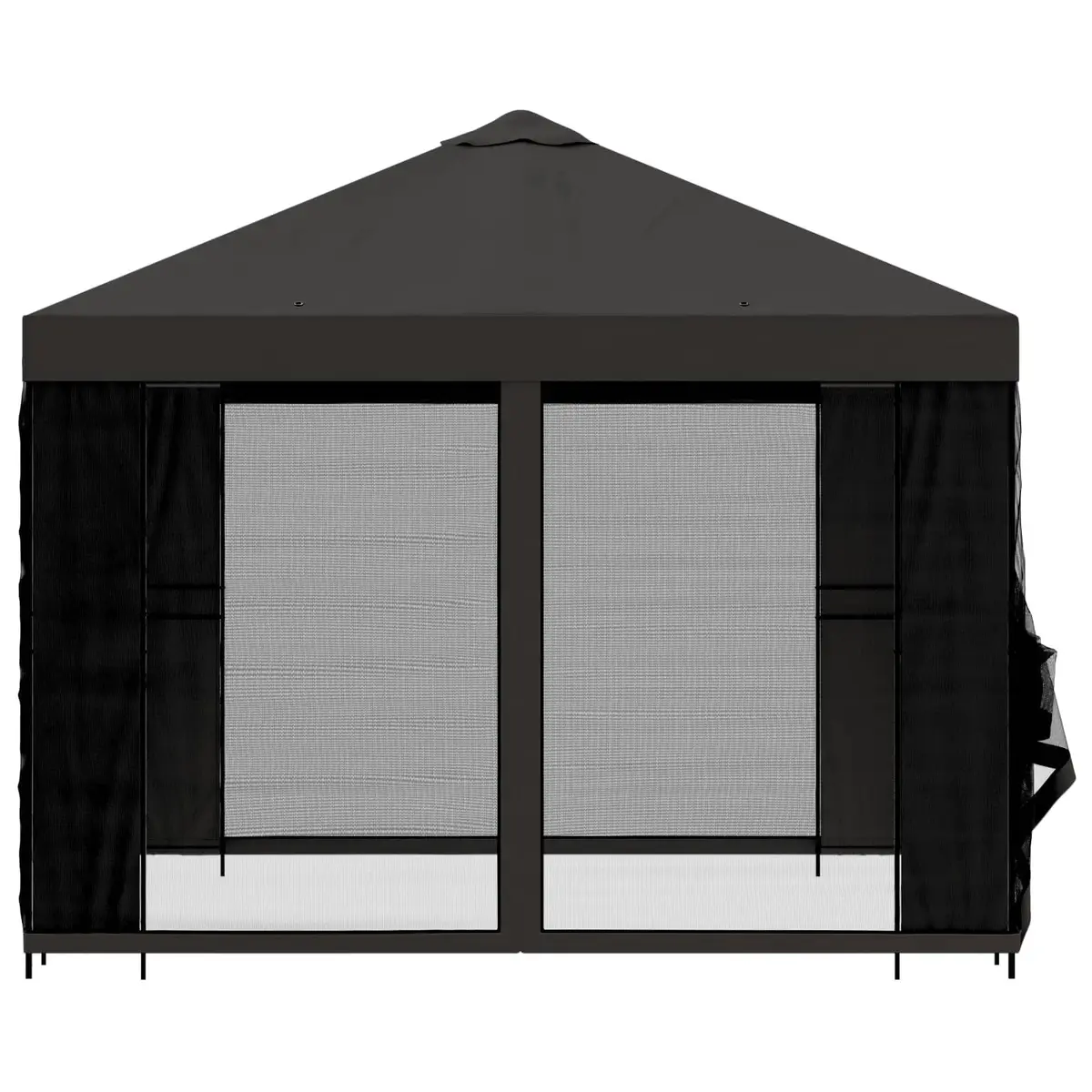 Garden Gazebo 3x3m Outdoor Canopy Shade Structure with Sidewalls Anthracite