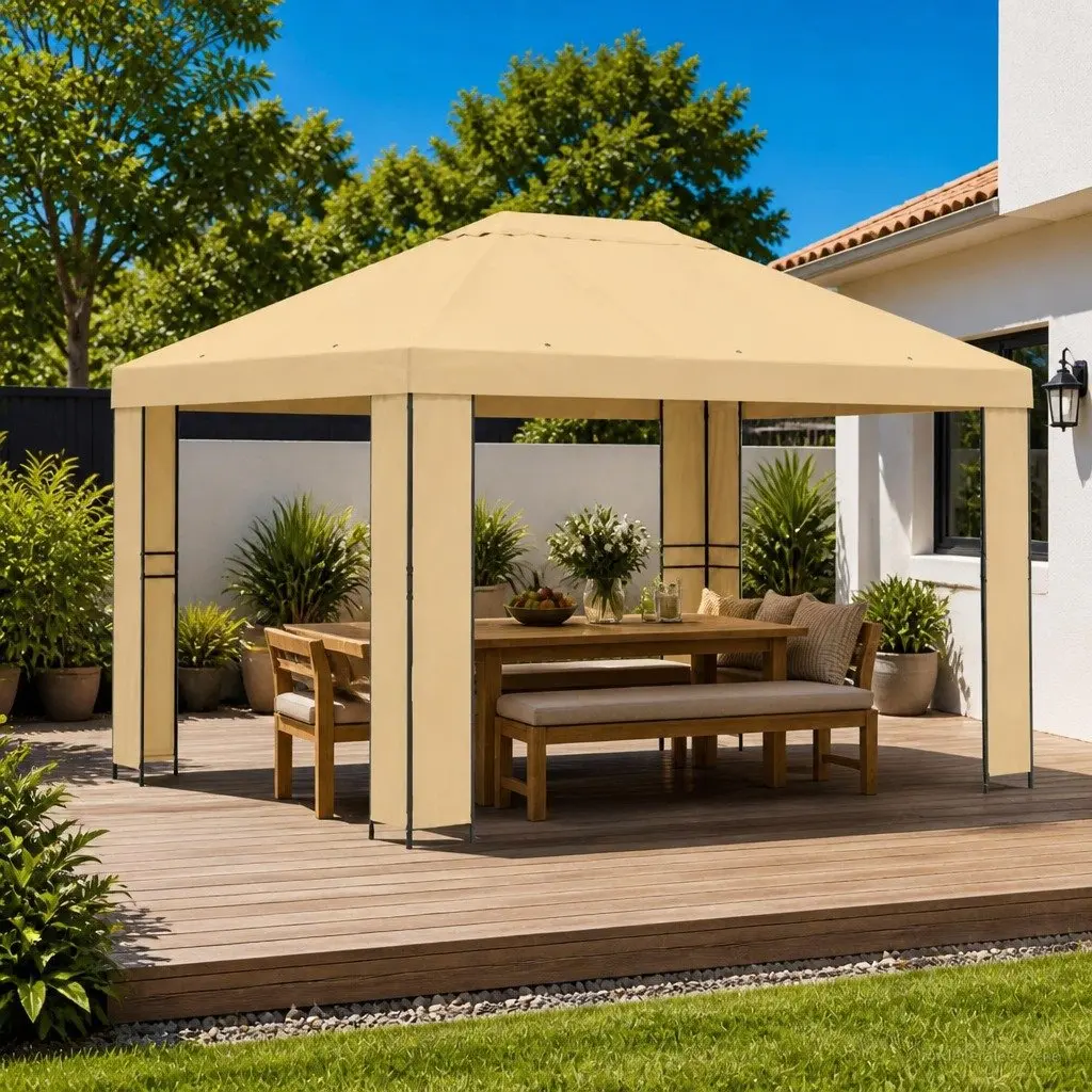 4x3m Cream Gazebo Canopy