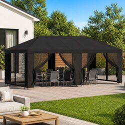 Gazebo Canopy Cover: 600.5 x 300.5 cm with Sidewalls